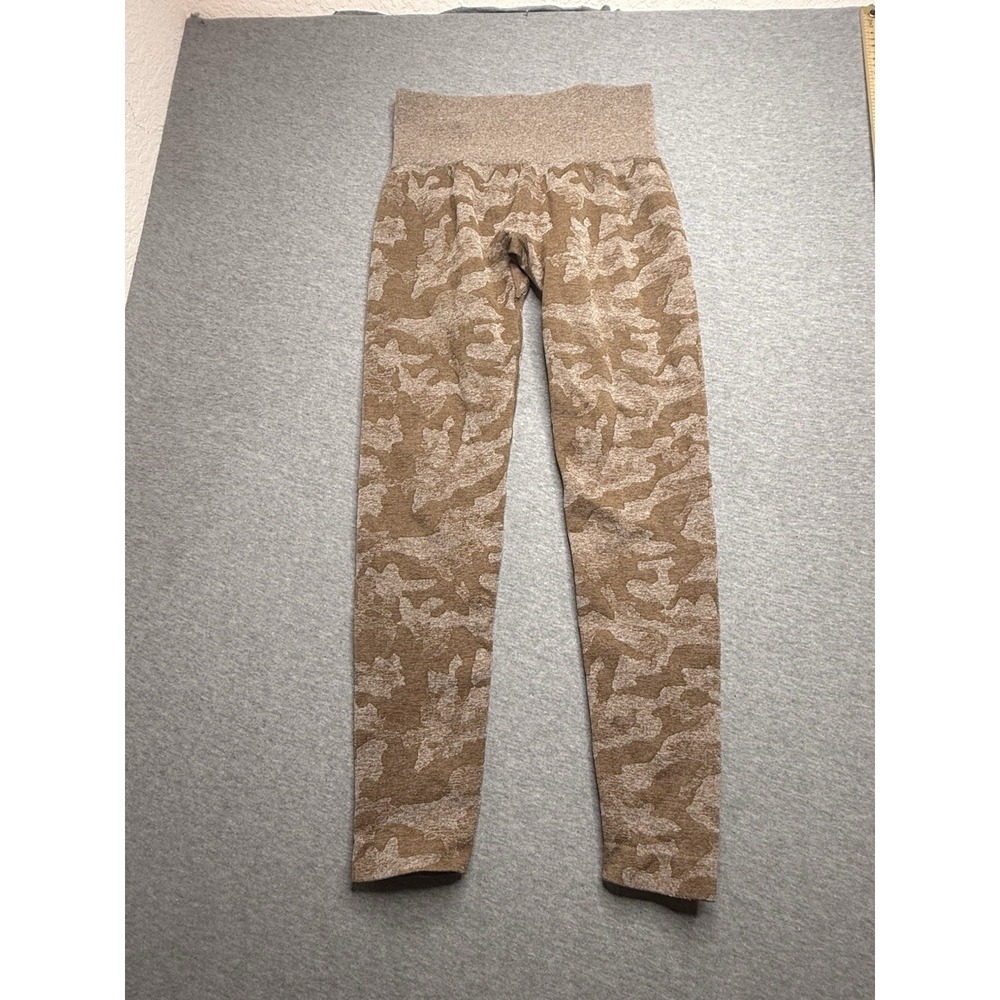 NVGTN Mocha Seamless Camo Athletic Leggings Sz Small Spandex & Nylon